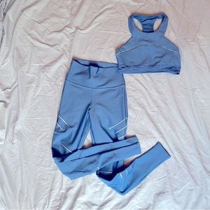 alo yoga sequence SET in blue jean